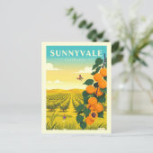 Vintage Sunnyvale California Briefkaart (Staand voorkant)