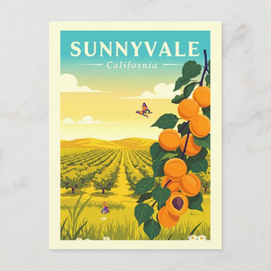 Vintage Sunnyvale California Briefkaart (Voorkant)