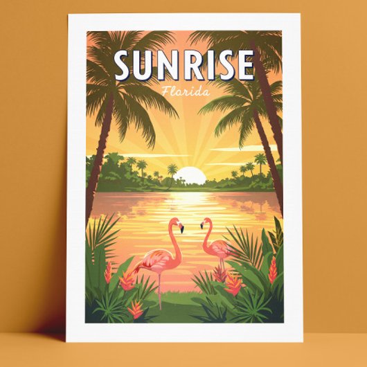 Vintage Sunrise Florida Briefkaart