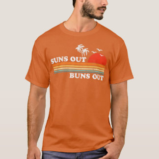 Vintage Suns Out Buns Out Beach Retro Sunset 70s f T-shirt