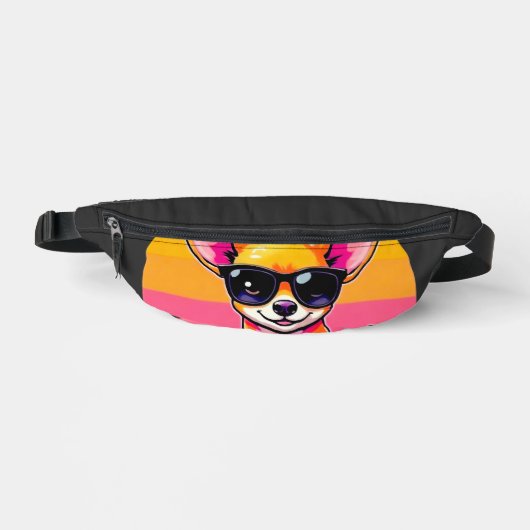 Vintage Sunset Chihuahua Heuptasje (Voorkant)