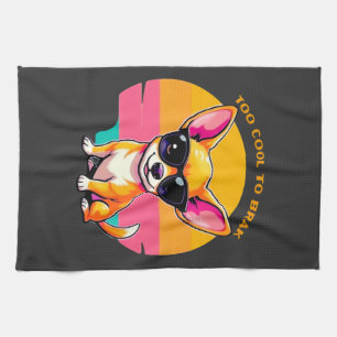 Vintage Sunset Chihuahua Theedoek