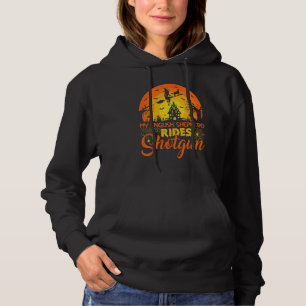 Vintage Sunset Engelse Herdershond Ride Shotgun H Hoodie