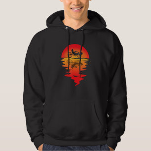 Vintage Sunset Ligfiets Fietsen Ligfiets Hoodie