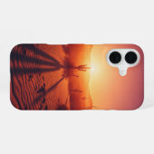 Vintage Sunset Luchtspiegeling iPhone 16 Hoesje (Achterkant horizontaal)