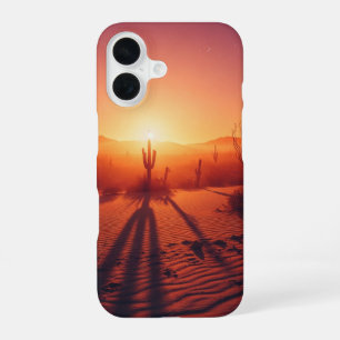 Vintage Sunset Luchtspiegeling iPhone 16 Hoesje