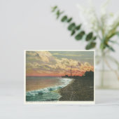 Vintage Sunset Mackinac Michigan Briefkaart (Staand voorkant)