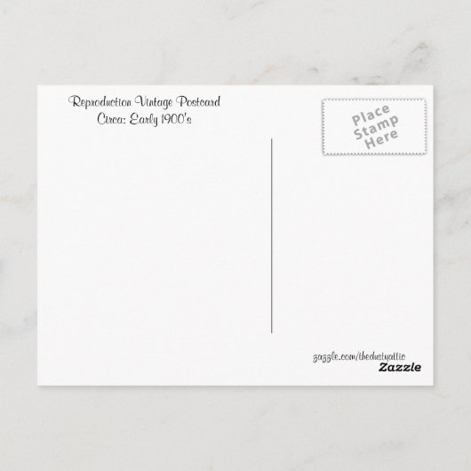 Vintage Sunset Mackinac Michigan Briefkaart (Achterkant)