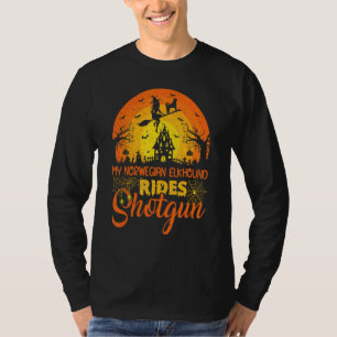 Vintage Sunset Noorse Elandhond Honden Ride Shotgu T-shirt