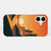 Vintage Sunset on the Mountains iPhone 16 Hoesje (Achterkant horizontaal)