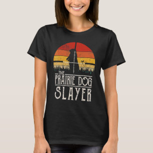 Vintage Sunset Prairie Dog Hunting Prairie Dog Kil T-shirt