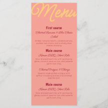 Vintage Sunset Retro Food And Drinks Petit Menu
