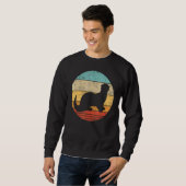 Vintage Sunset Retro Otter Sea Animal Trui (Voorkant volledig)
