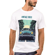 Vintage Sunset Roadster Grafische T-shirt