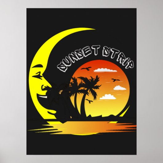 Vintage Sunset Strip  Poster (Voorkant)
