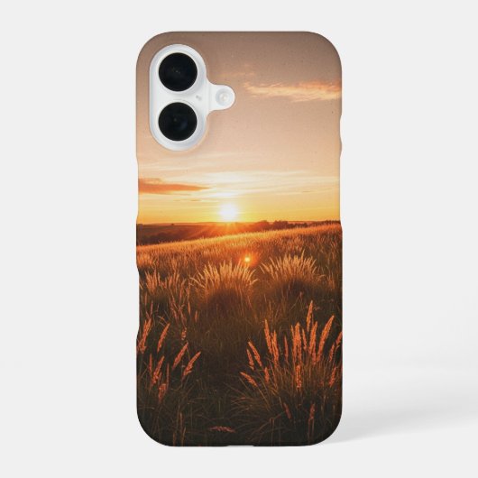 Vintage Sunset Weiden iPhone 16 Hoesje (Achterkant)