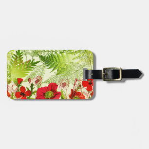 Vintage Sunshine Bloeiende Klaprozen Bloem Bagagelabel