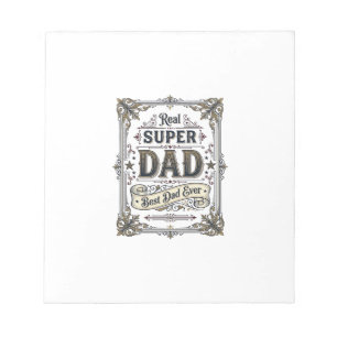 Vintage Super Dad Beste Papa Ooit Shirt Ontwerp_1 Notitieblok