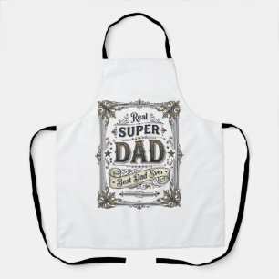 Vintage Super Dad Beste Papa Ooit Shirt Ontwerp_1 Schort