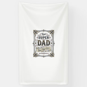 Vintage Super Dad Beste Papa Ooit T-shirt Ontwerp_ Spandoek