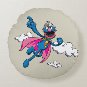 Vintage Super Grover Rond Kussen