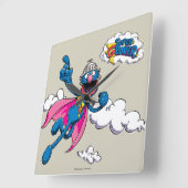 Vintage Super Grover Vierkante Klok (Hoek)