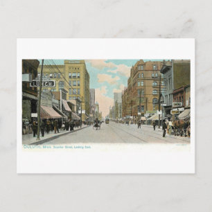 Vintage Superior Street, Duluth, Minnesota Briefkaart