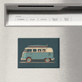 Vintage Surf Busje – Retro Camper Design Magneet (Insitu (Vaatwasser))