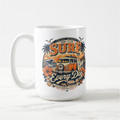 Vintage Surf Dagelijkse Koffiemok (Links)