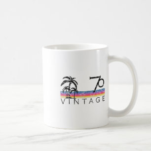 Vintage surfen 1970 Pacific Ocean zonsondergang ve Koffiemok
