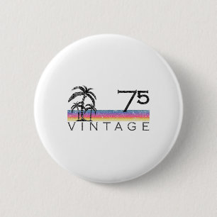 Vintage surfen 1975 Stille Oceaan Zonsondergang 50 Ronde Button 5,7 Cm