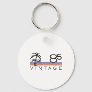 Vintage surfen 1985 Stille Oceaan Zonsondergang 40 Sleutelhanger