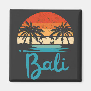 Vintage surfen Bali strand Indonesië Magneet