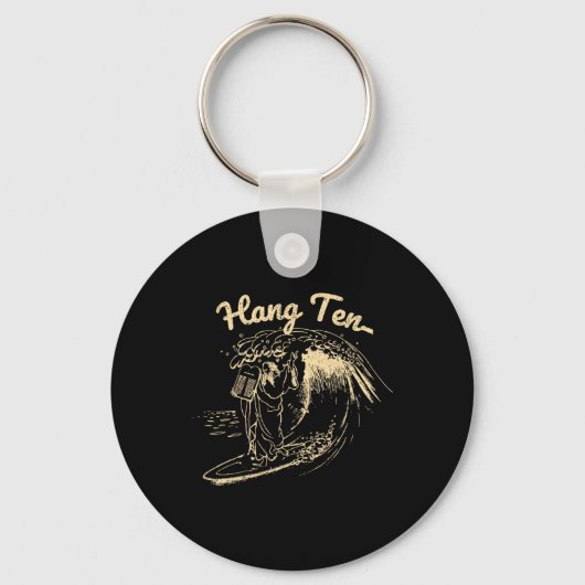 Vintage surfen Moses Hang Ten  Sleutelhanger (Voorkant)