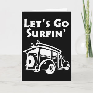 Vintage surfen Stille Oceaan Surfplank Station Wag Kaart