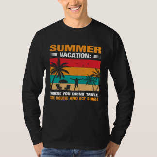 Vintage Surfer Retro Surfing Beach Summer Vacation T-shirt
