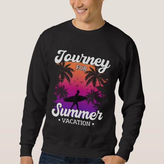 Vintage Surfer Retro Surfing Beach Summer Vacation Trui (Voorkant)