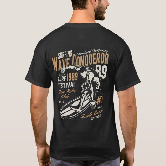 Vintage Surfing Golf Conquistador T-shirt (Achterkant)