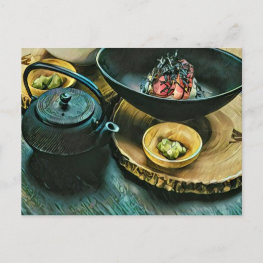 Vintage Sushi cadeau Briefkaart (Voorkant)
