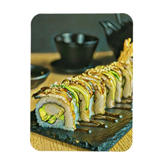 Vintage Sushi cadeau Magneet (Verticaal)