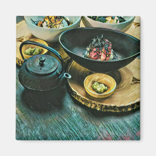 Vintage Sushi cadeau Magneet