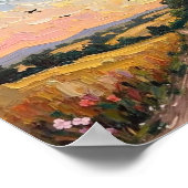 Vintage Swallow Sky Countryside Art Poster (Hoek)