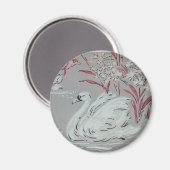 Vintage Swan Magneet (Voorkant / Achterkant)