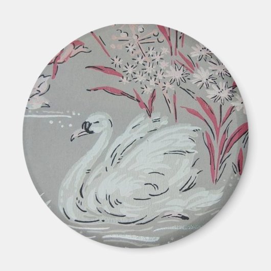 Vintage Swan Magneet (Voorkant)