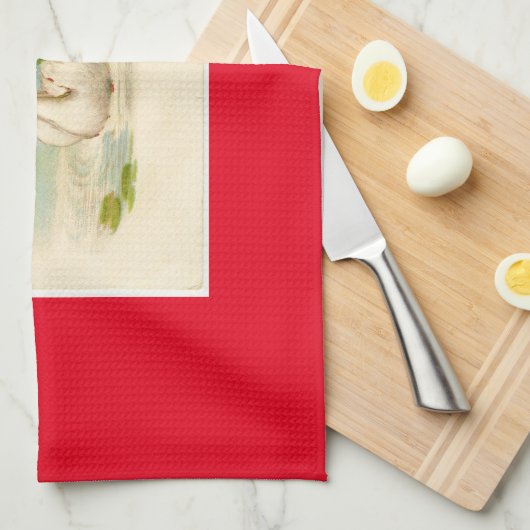 Vintage Swan Theedoek (Quarter Fold)