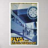 Vintage Swedish Airlines (ABA) Poster (Voorkant)