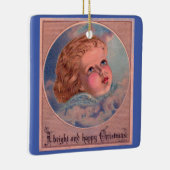 Vintage Sweet Angel Face Ceramic Ornament (Rechts)