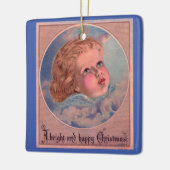 Vintage Sweet Angel Face Ceramic Ornament (Links)