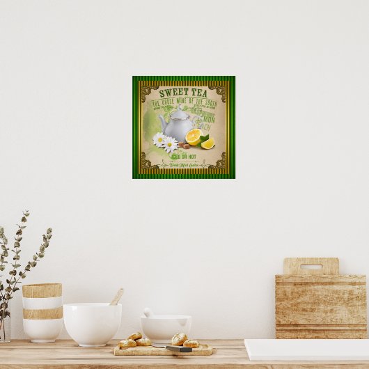 Vintage Sweet Tea Poster (Keuken)