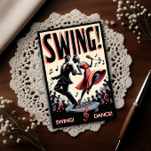 Vintage Swing Dance Night Briefkaart
